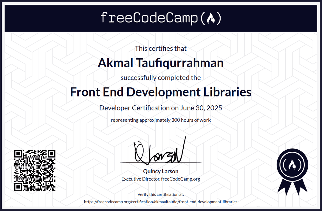 Project for Front-End Development Libraries