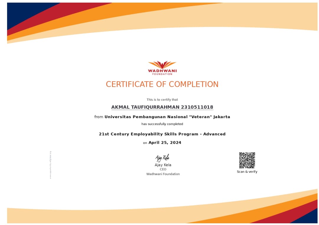 Project for 21st Century Job Skills (Advanced)