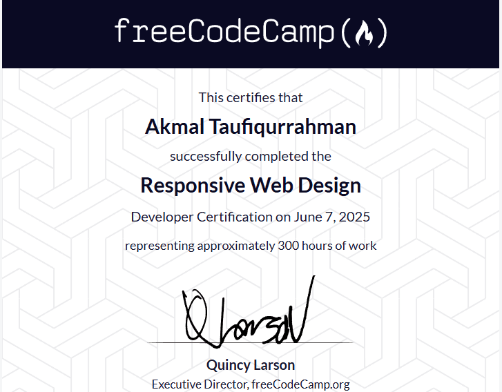 Project for Responsive Web Design Developer